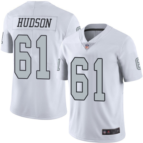 Men Oakland Raiders Limited White Rodney Hudson Jersey NFL Football #61 Rush Vapor Untouchable Jersey